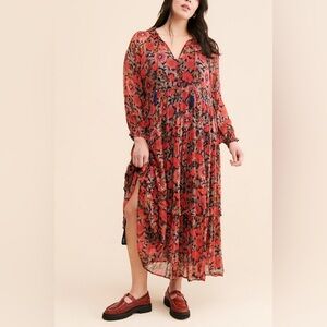 Anthropologie Marais Chiffon Maxi Dress